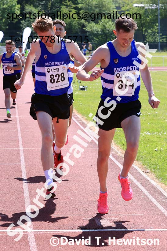 Mens Senior 1500 metres, 2024 North Eastern Track and Field Champs., Middlesbrough.  Photo: David T. Hewitson/Sports for All Pics